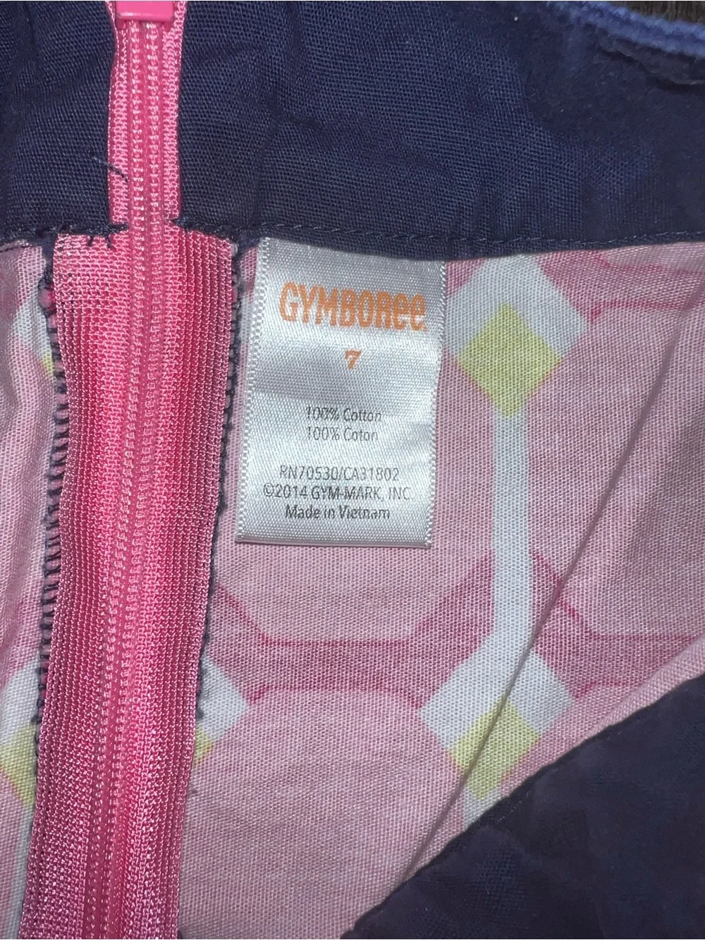 Gymboree Girls' Pink & Navy Geometric Shift Dress